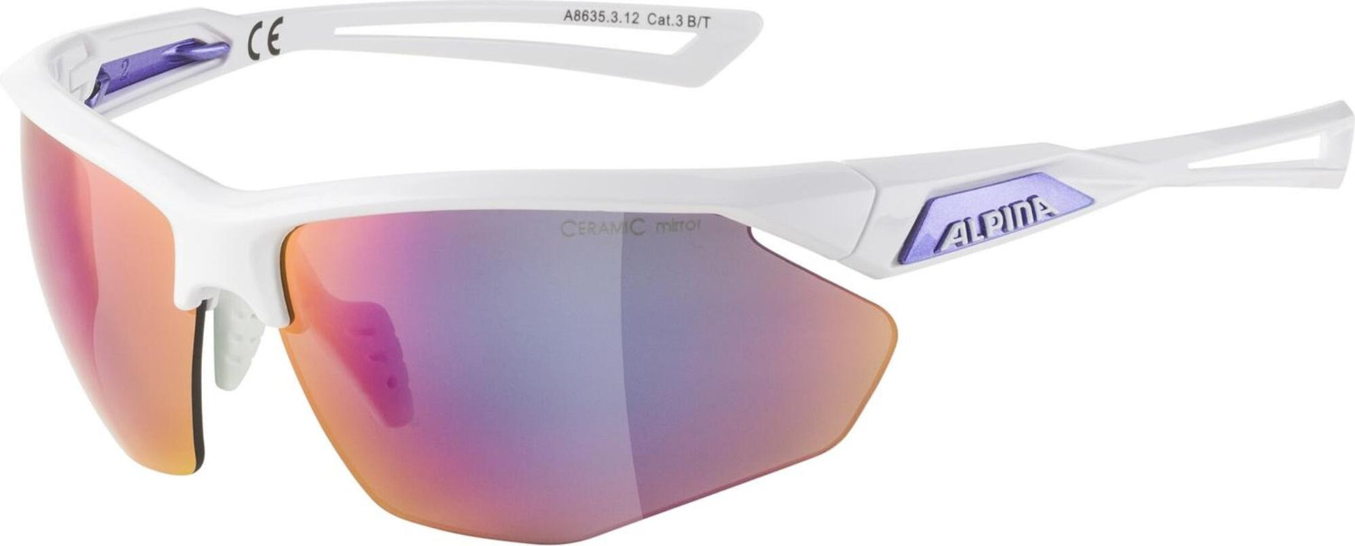 Alpina NYLOS HR – white-purple - CERAMIC mirror purple